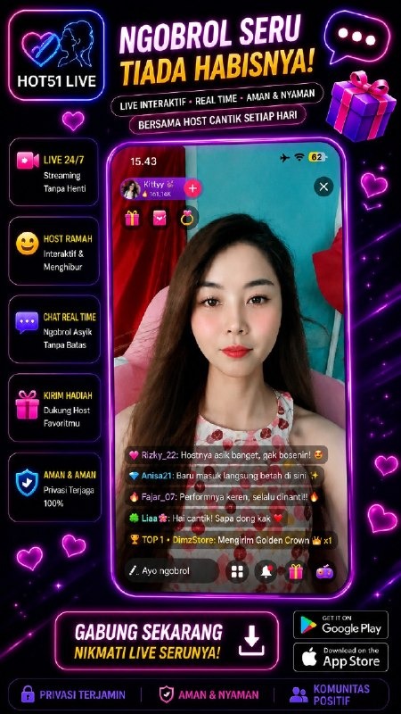 Hot51 Live untuk ngobrol seru tanpa henti