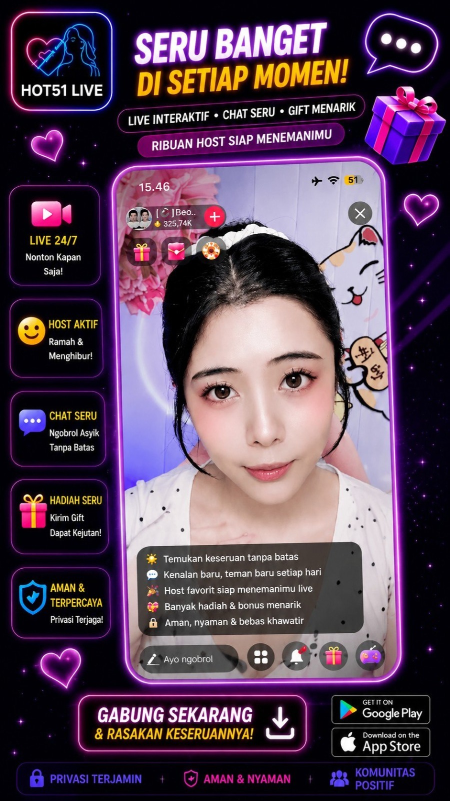 Hot51 Live dengan ribuan host aktif